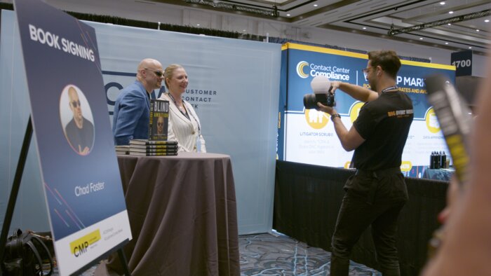 Professional photoshoot of Chad E Foster book signing at Vegas CCW conference