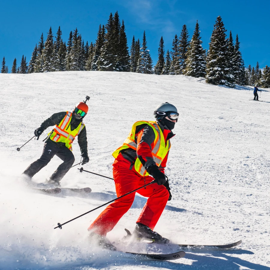 Chad E. Foster skiing blind — embodying blind ambition
